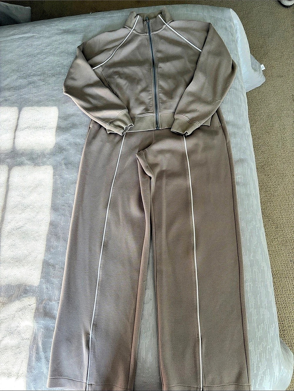 SPANX AirEssentials Pique Full Zip Track Jacket and Track Pant Set Track Jacket